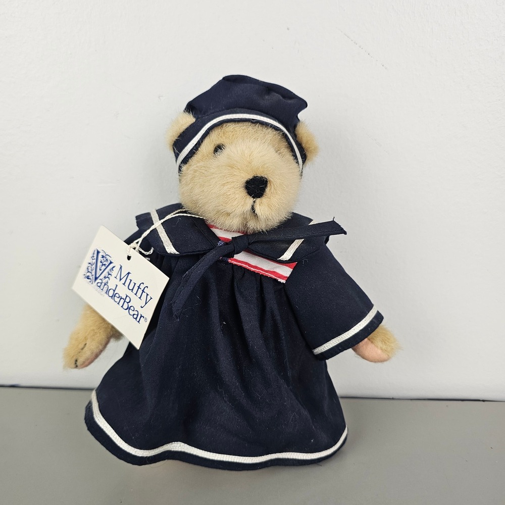 North American Bear Co Muffy VanderBear Cruisewear Sailor Dress Plush Bear 7in